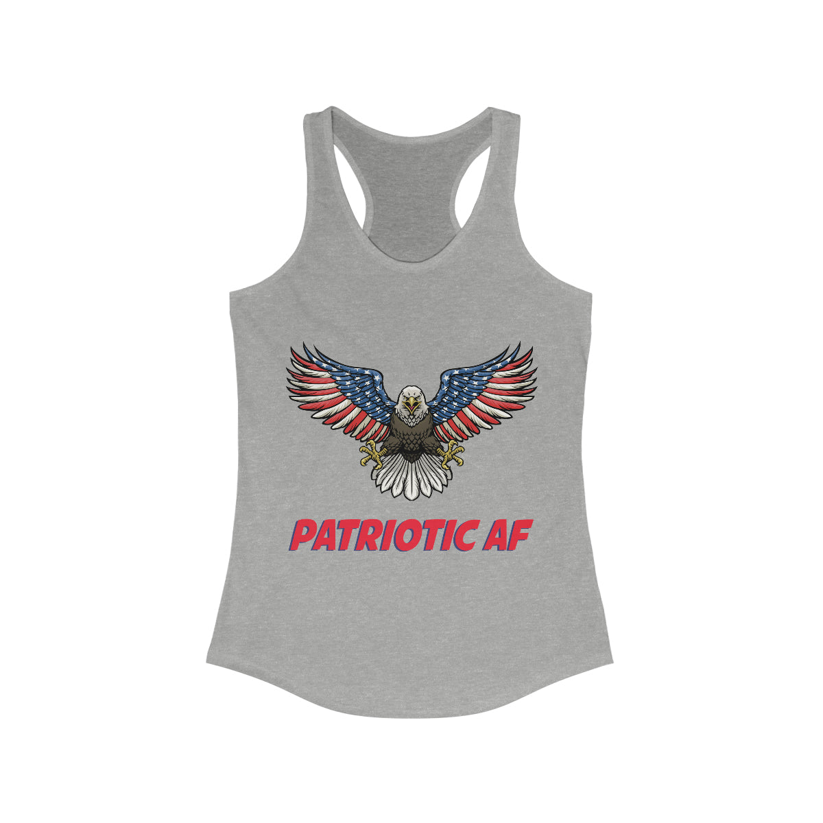 Patriotic AF with American Eagle 2 | Women's Racerback Tank - Rise of The New Media