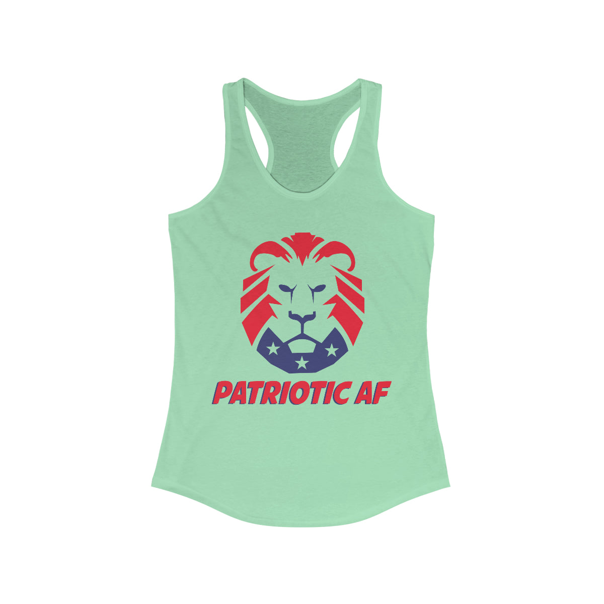 Patriotic AF with MAGA Lion | Women's Racerback Tank - Rise of The New Media