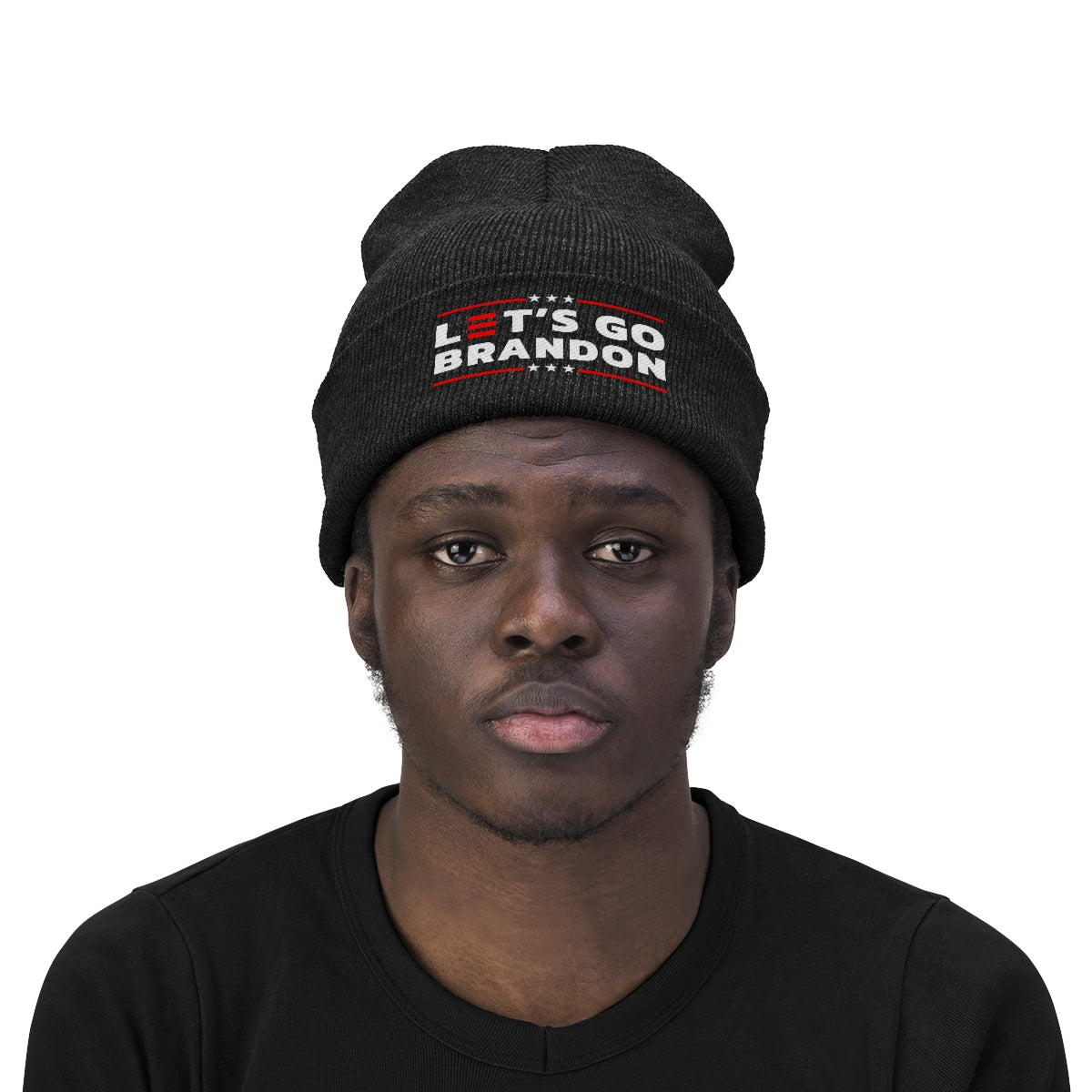 Let's Go Brandon Black Beanie Hat - Rise of The New Media