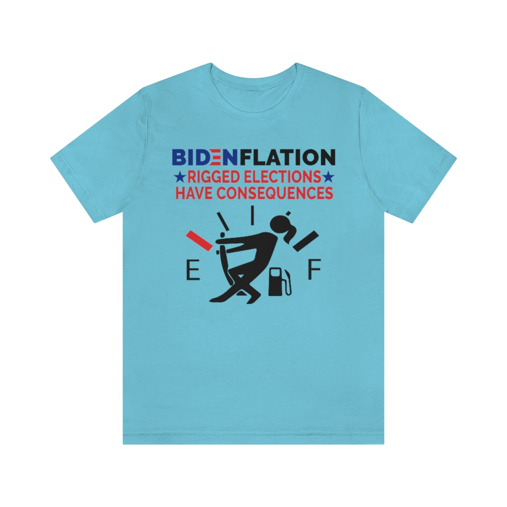Bidenflation | Mens/Unisex Short Sleeve T-Shirt - Rise of The New Media
