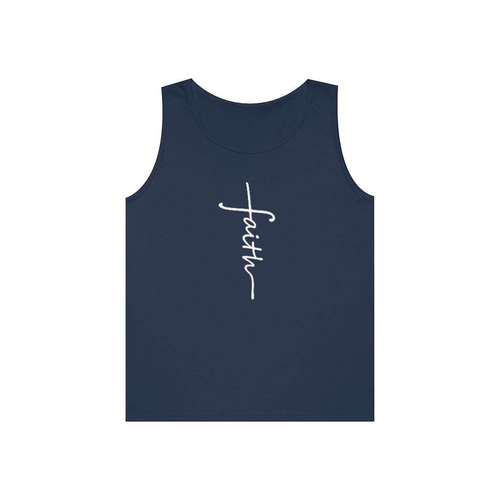 Faith | Men's Heavy Cotton Tank Top - Rise of The New Media