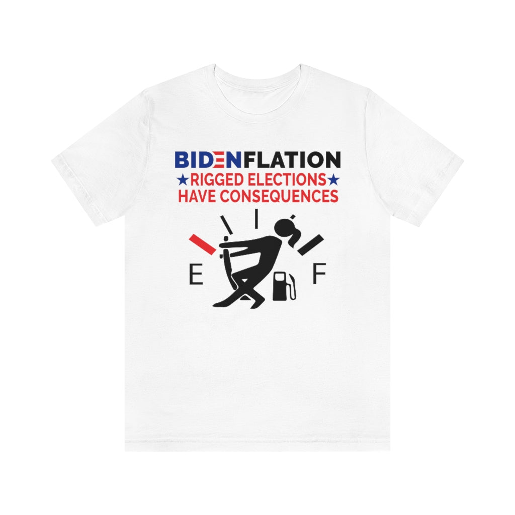 Bidenflation | Mens/Unisex Short Sleeve T-Shirt - Rise of The New Media