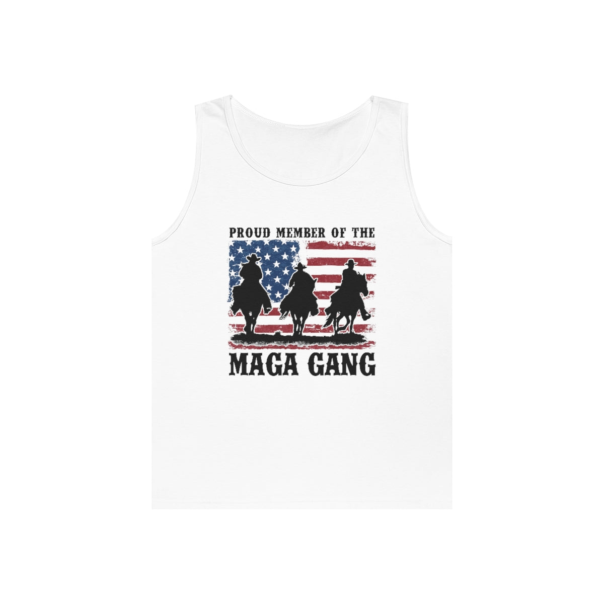 MAGA Gang | Men's Heavy Cotton Tank Top - Rise of The New Media
