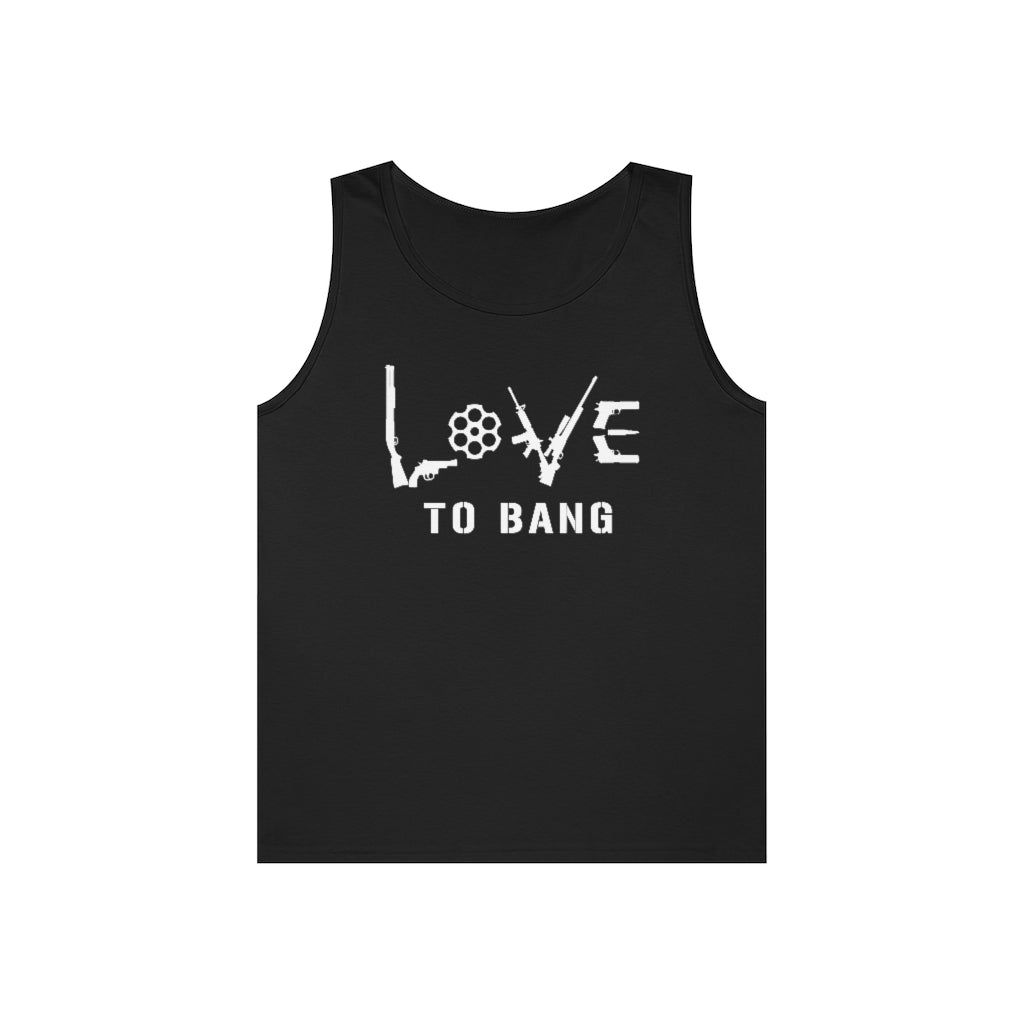 Love To Bang | Men's Heavy Cotton Tank Top - Rise of The New Media