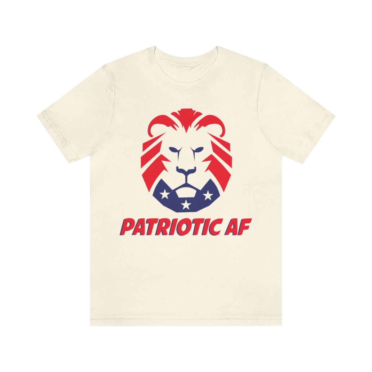 Patriotic AF with MAGA Lion | Mens/Unisex Short Sleeve T-Shirt - Rise of The New Media