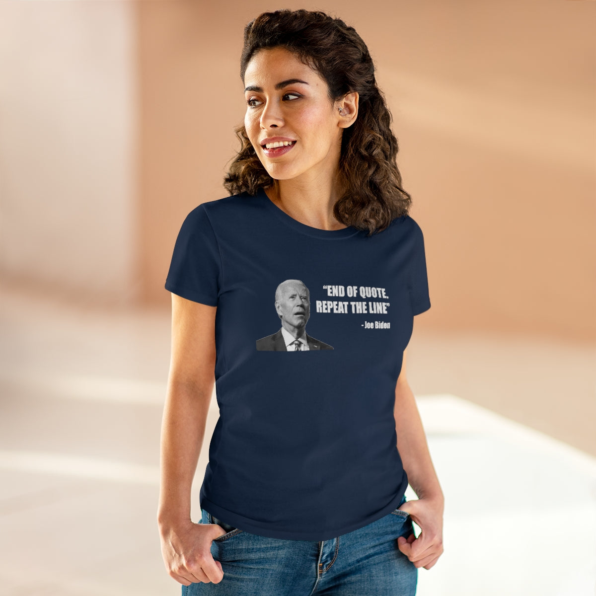 End Of Quote Repeat The Line | Women's Tee - Rise of The New Media