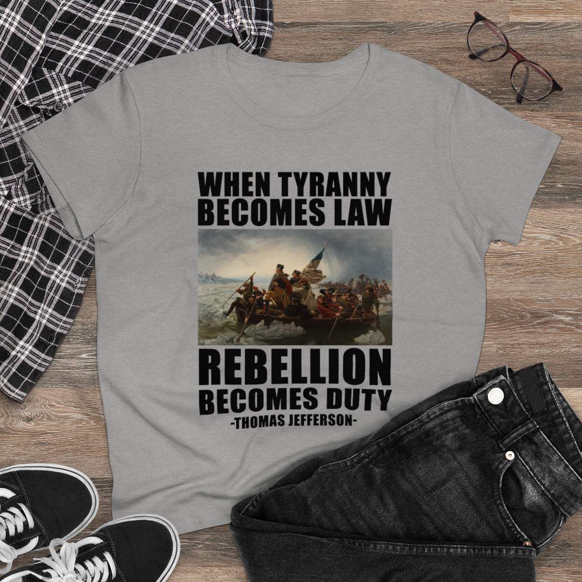 When Tyranny Becomes Law... | Women's Cotton Tee - Rise of The New Media