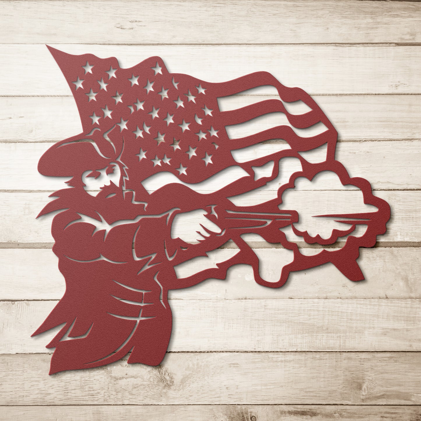 American Patriot Die-Cut Metal Sign - Rise of The New Media