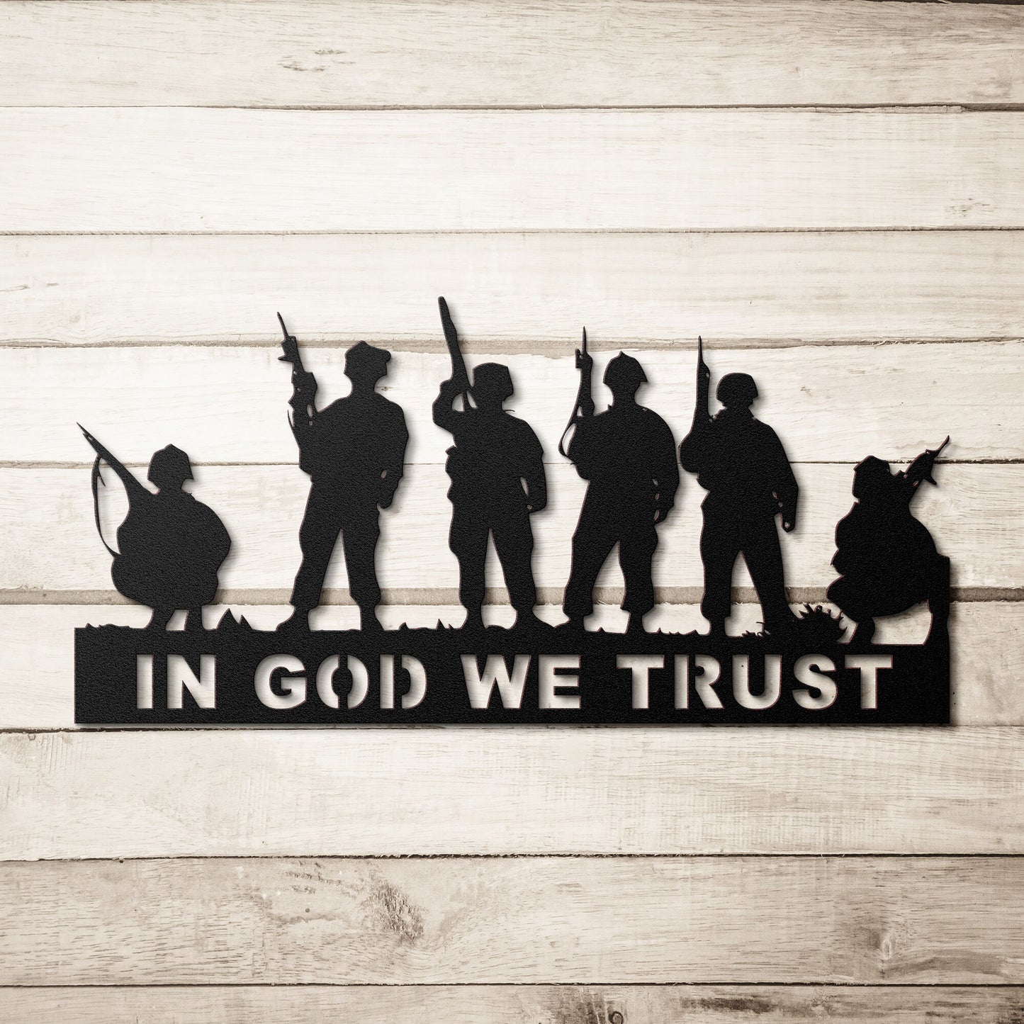 In God We Trust Die-Cut Metal Sign - Rise of The New Media