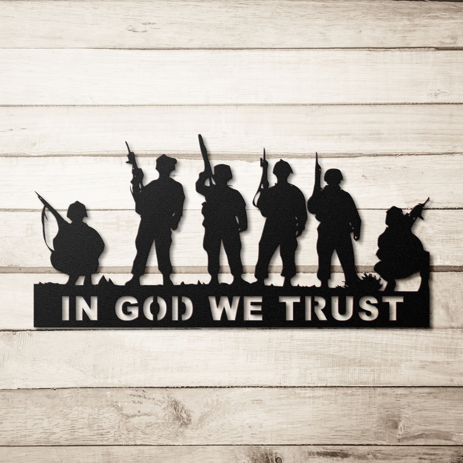 In God We Trust Die-Cut Metal Sign - Rise of The New Media