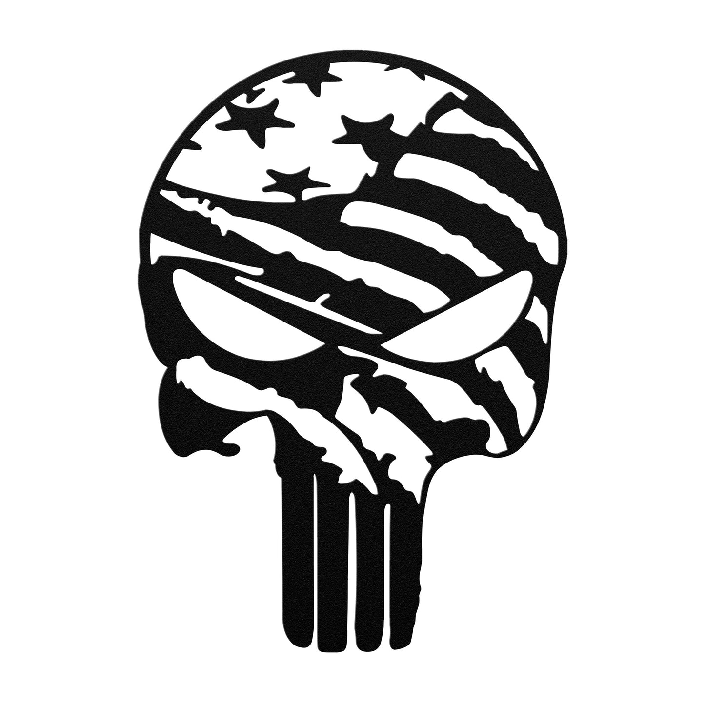 Punisher With Flag Die-Cut Metal Sign - Rise of The New Media