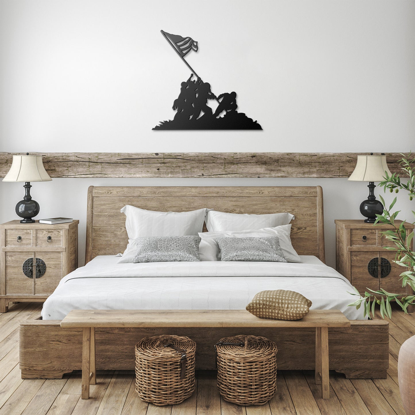 US Marines With American Flag Die-Cut Metal Sign - Rise of The New Media