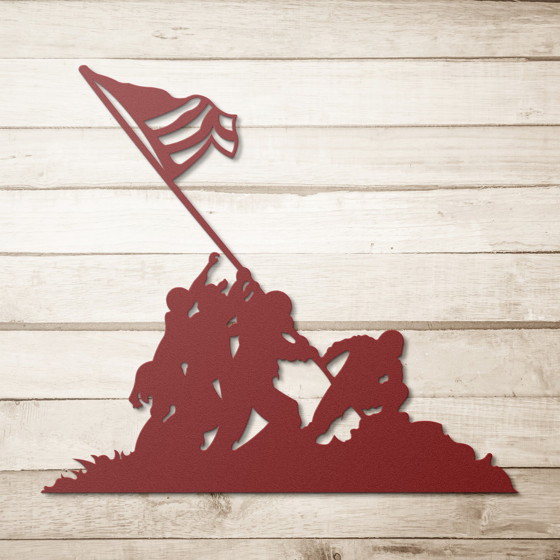 US Marines With American Flag Die-Cut Metal Sign - Rise of The New Media