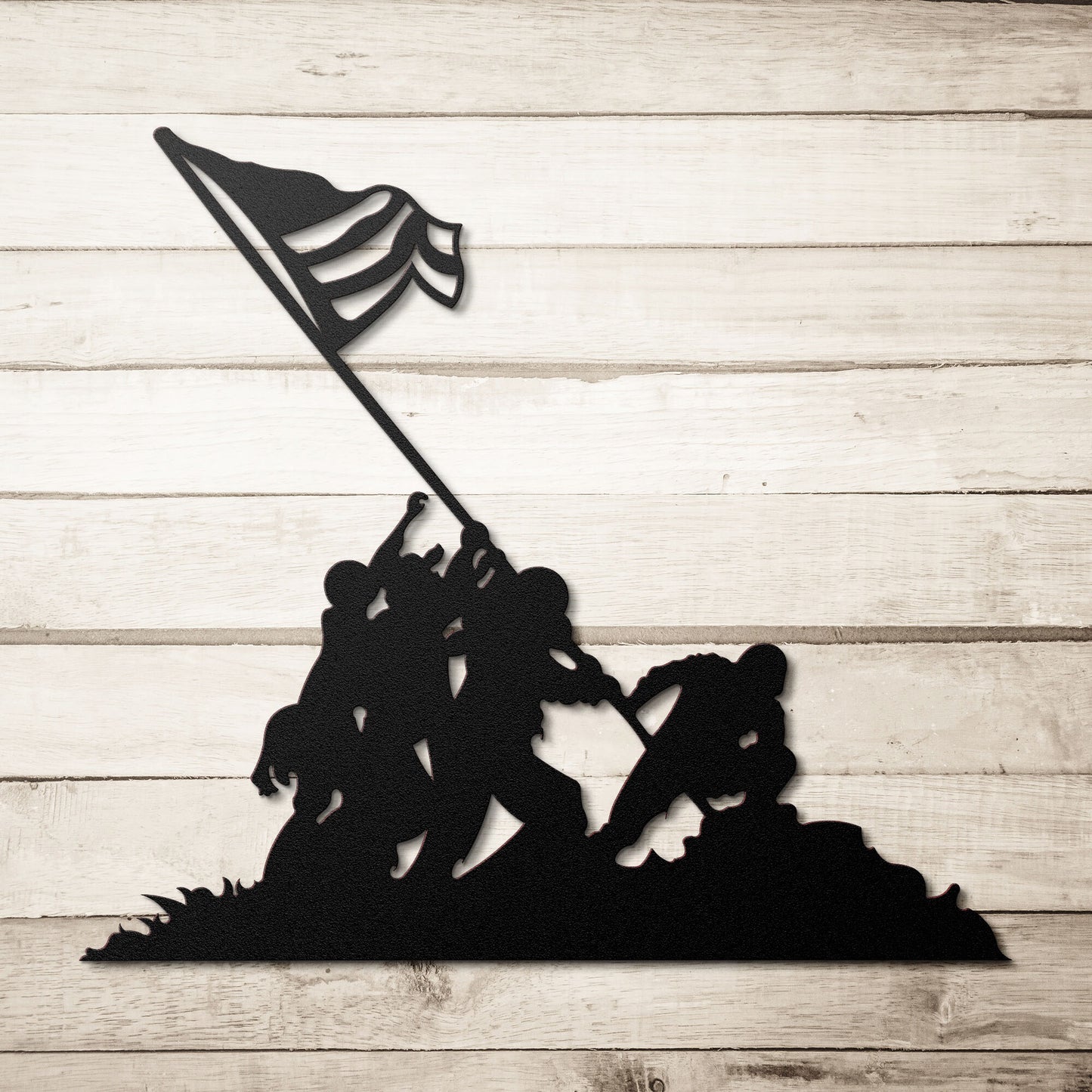 US Marines With American Flag Die-Cut Metal Sign - Rise of The New Media