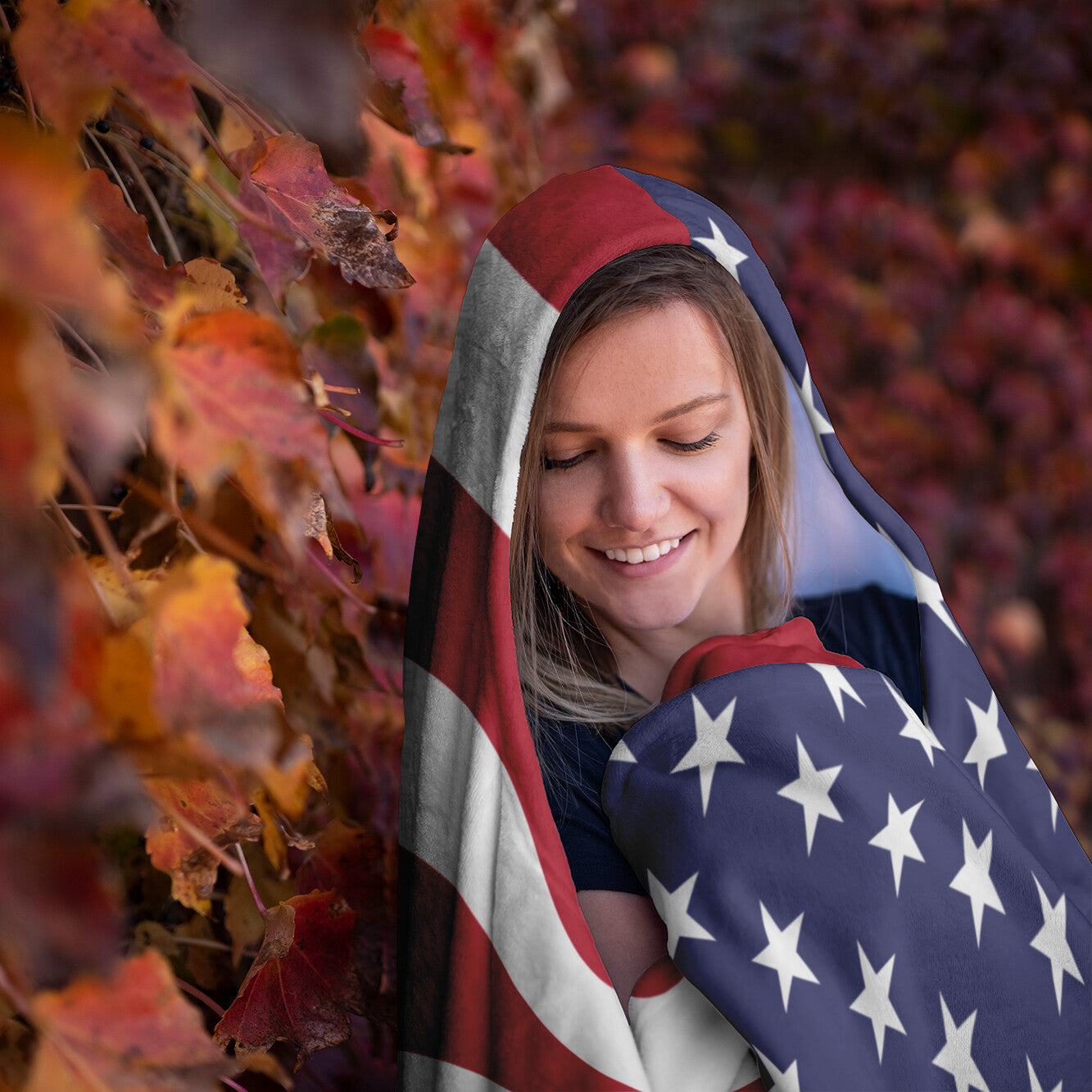 USA Flag Hooded Blanket - Rise of The New Media