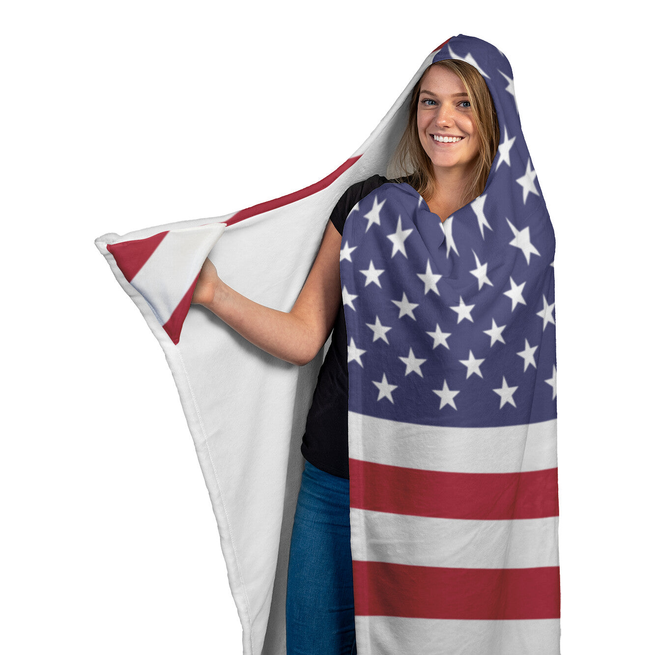 USA Flag Hooded Blanket - Rise of The New Media