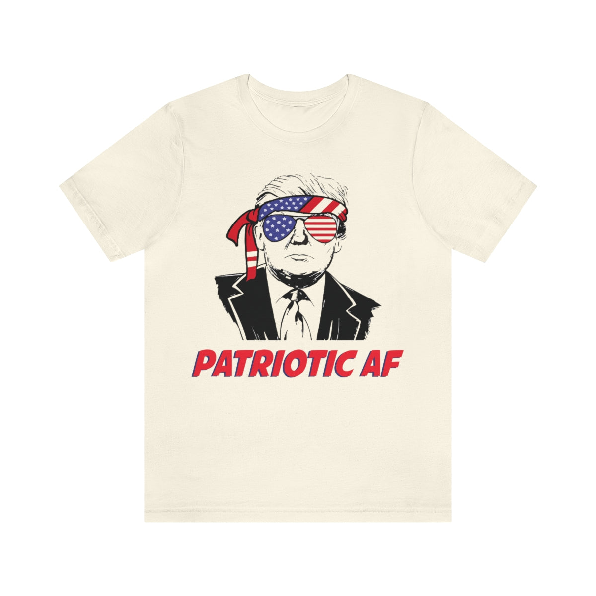 Patriotic AF with Trump | Mens/Unisex Short Sleeve T-Shirt - Rise of The New Media