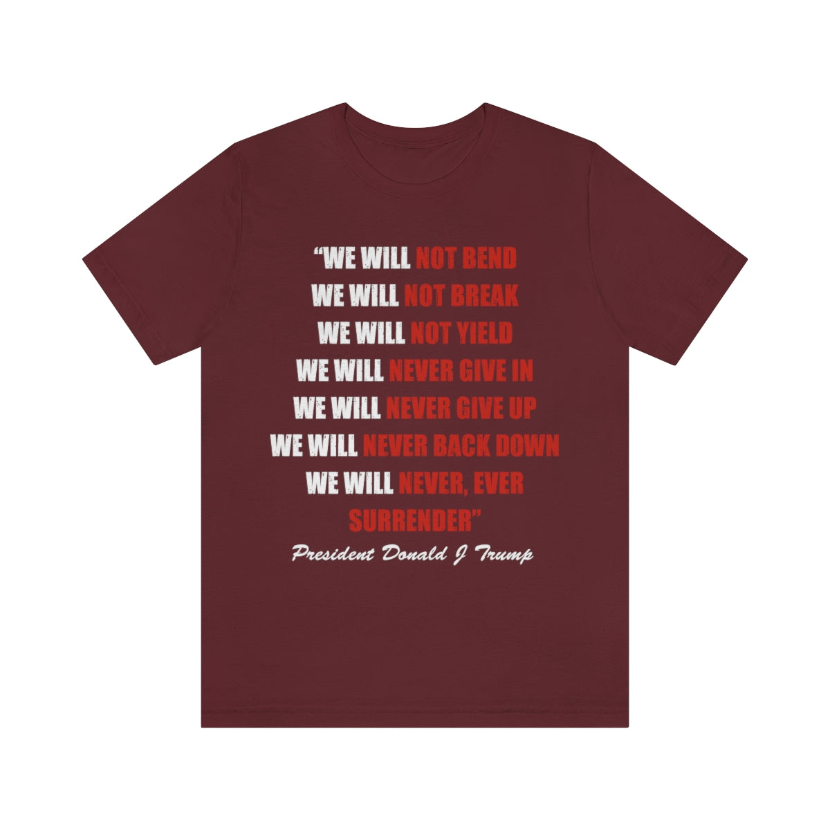 We Will Not Bend... | Mens/Unisex Short Sleeve T-Shirt - Rise of The New Media
