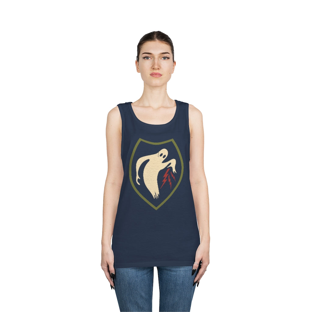 Ghost Army | Men's Heavy Cotton Tank Top - Rise of The New Media