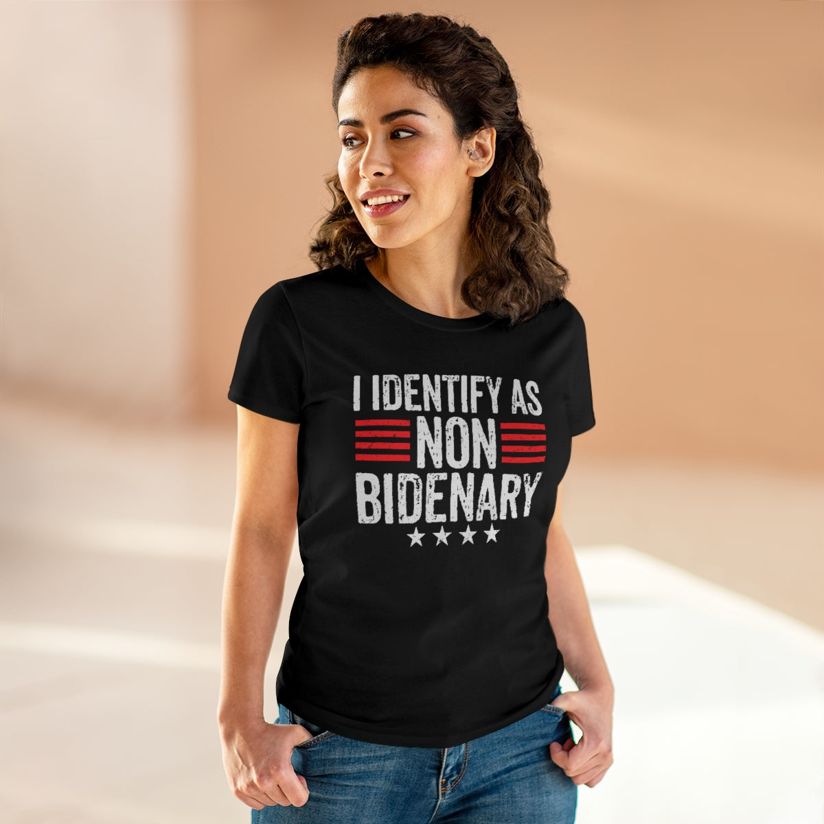 I Identify As Non-Bidenary | Women's Tee - Rise of The New Media