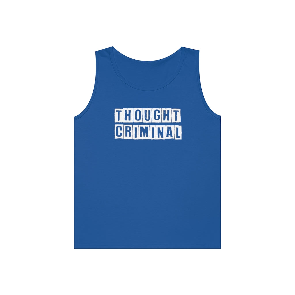 Thought Criminal | Men's Heavy Cotton Tank Top - Rise of The New Media