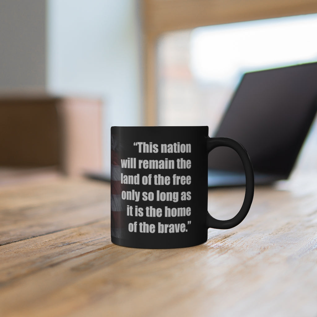Land of the Free | 11oz Black Mug - Rise of The New Media