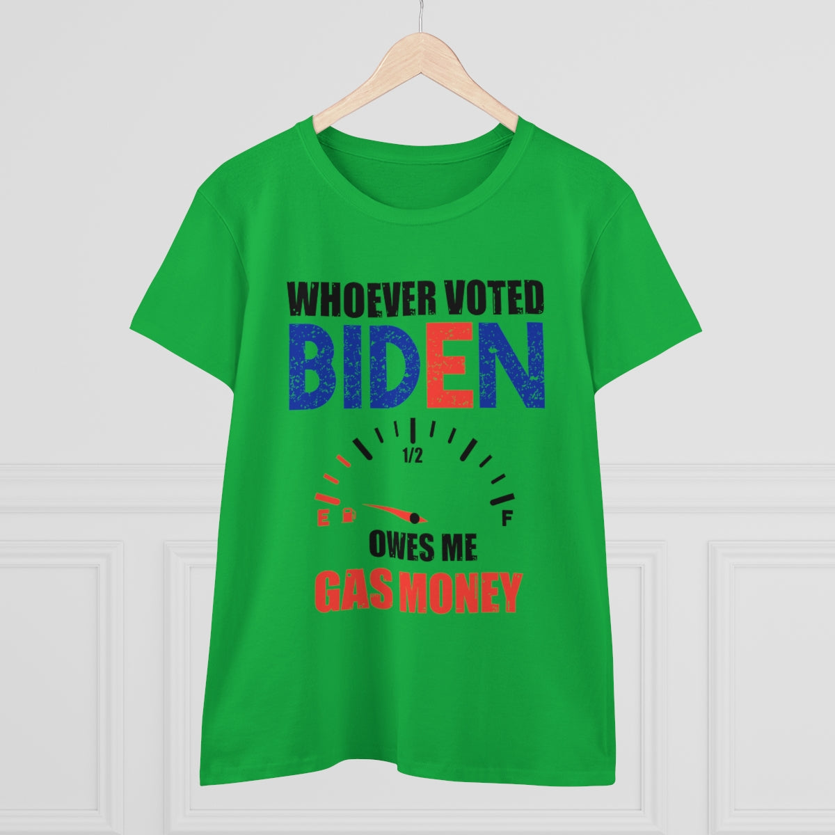 Whoever Voted Biden Owes Me Gas Money | Women's Cotton Tee - Rise of The New Media