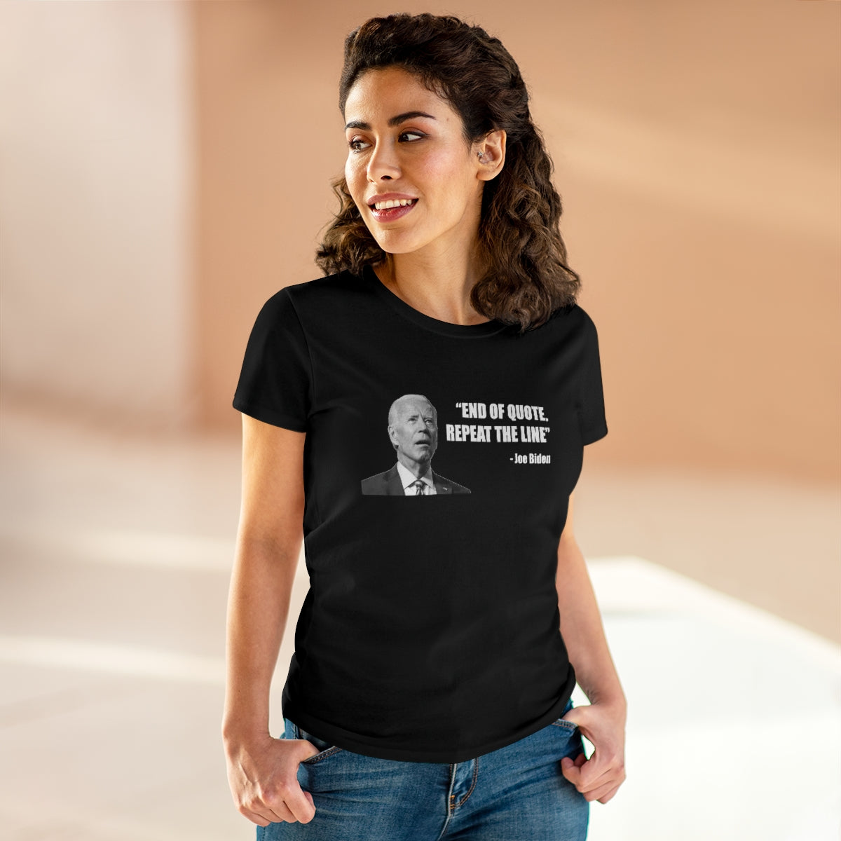 End Of Quote Repeat The Line | Women's Tee - Rise of The New Media