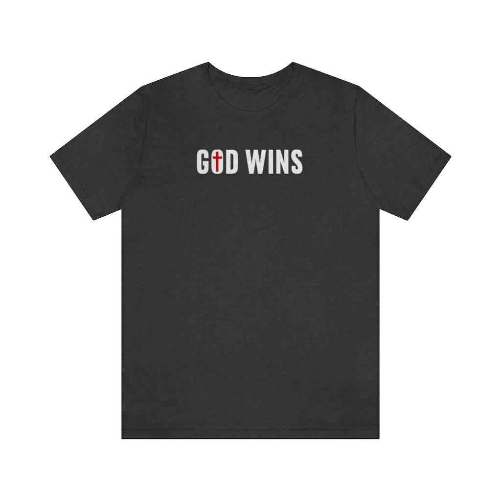God Wins | Mens/Unisex Short Sleeve T-Shirt - Rise of The New Media