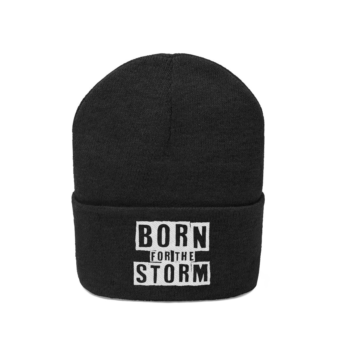 Born For The Storm Black Beanie Hat - Rise of The New Media
