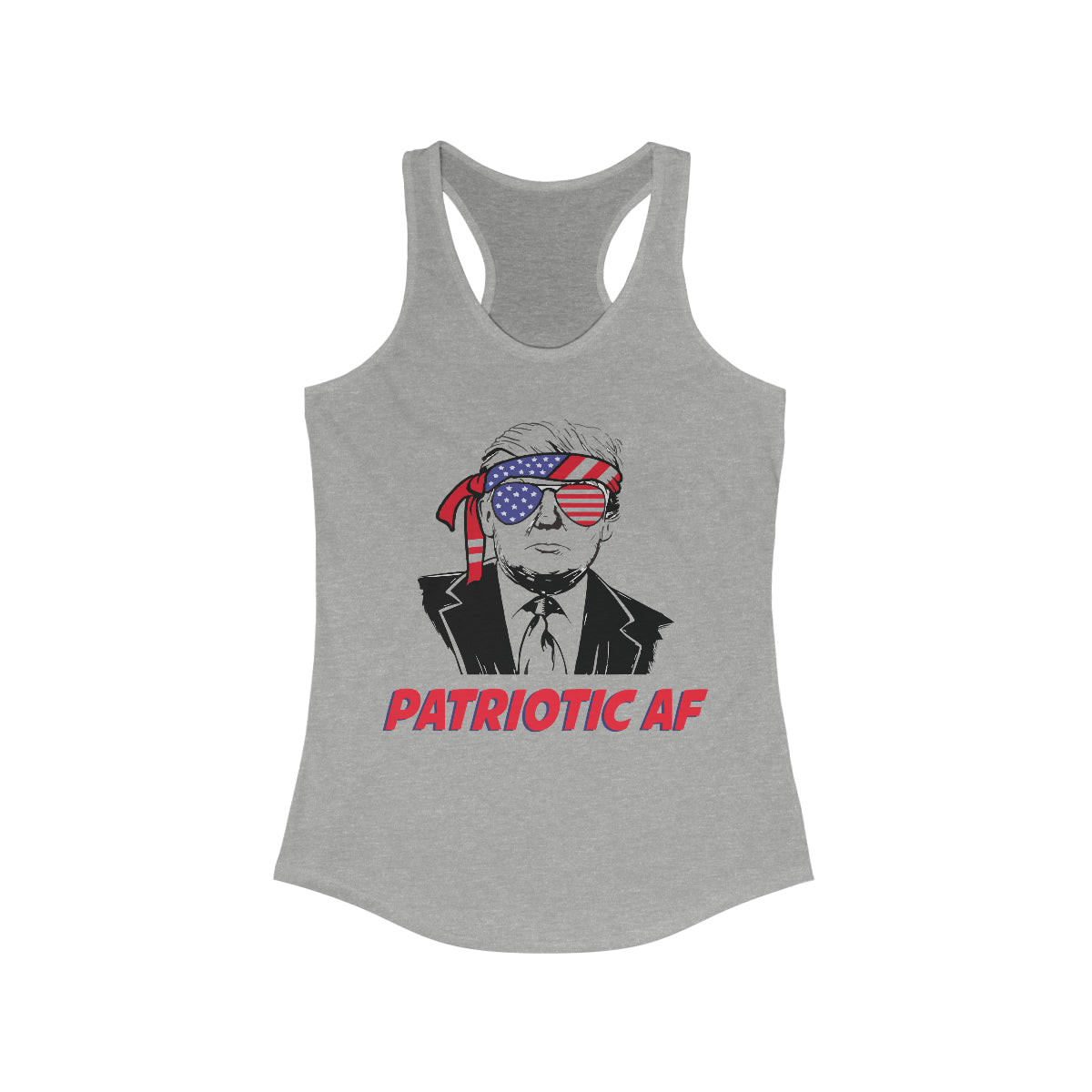 Patriotic AF with Trump | Women's Racerback Tank - Rise of The New Media
