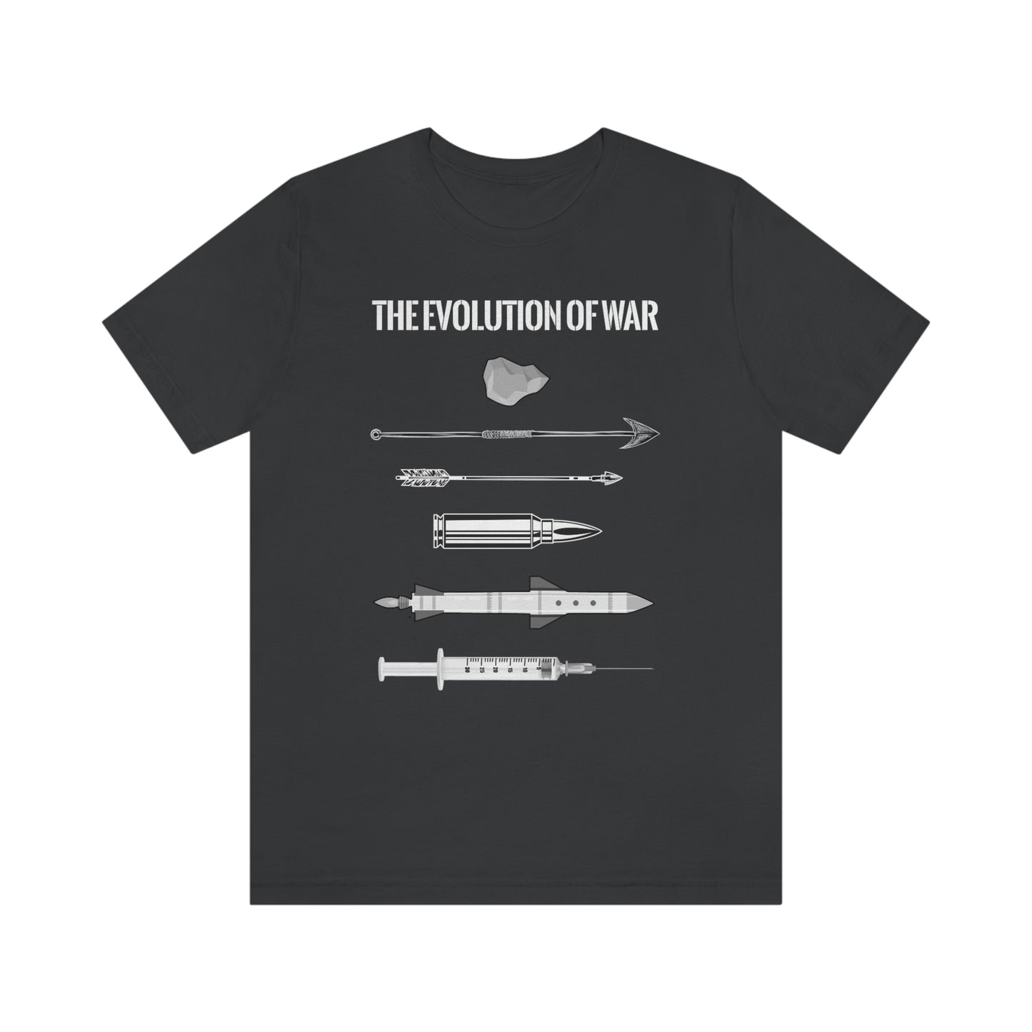 The Evolution of War | Mens/Unisex Short Sleeve T-Shirt - Rise of The New Media