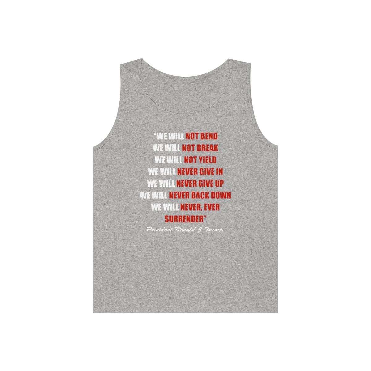 We Will Not Bend.. | Men's Heavy Cotton Tank Top - Rise of The New Media