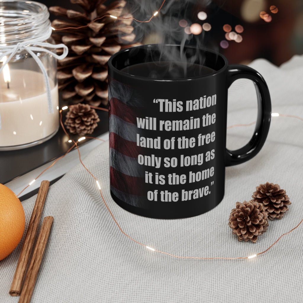 Land of the Free | 11oz Black Mug - Rise of The New Media