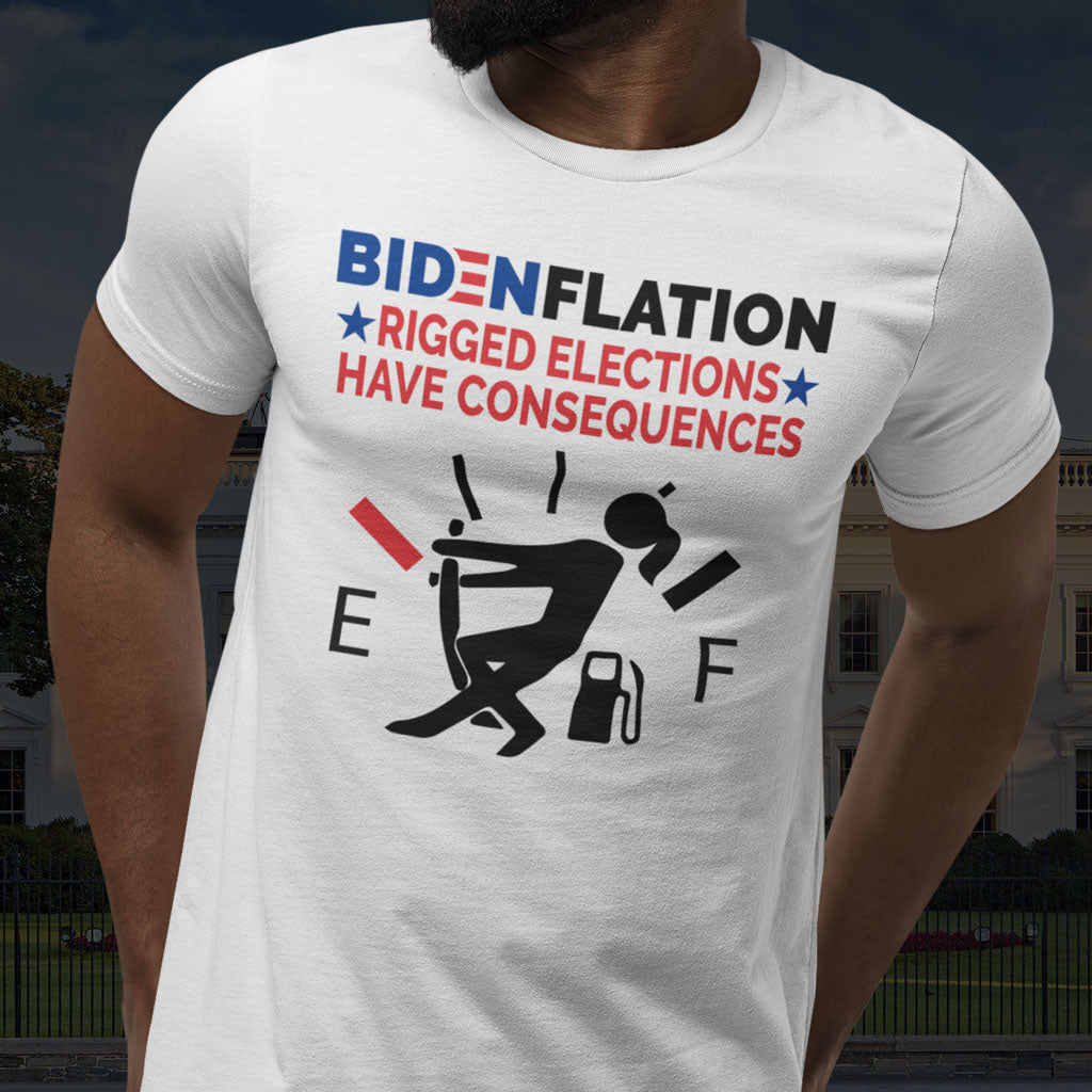 Bidenflation | Mens/Unisex Short Sleeve T-Shirt - Rise of The New Media