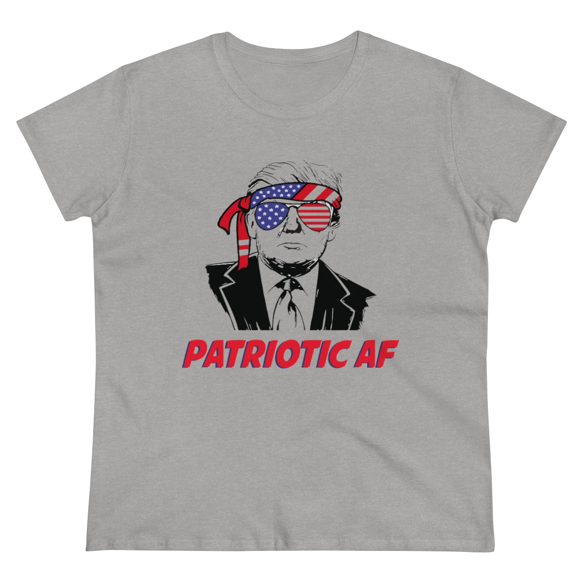 Patriotic AF with Trump | Women's Tee - Rise of The New Media