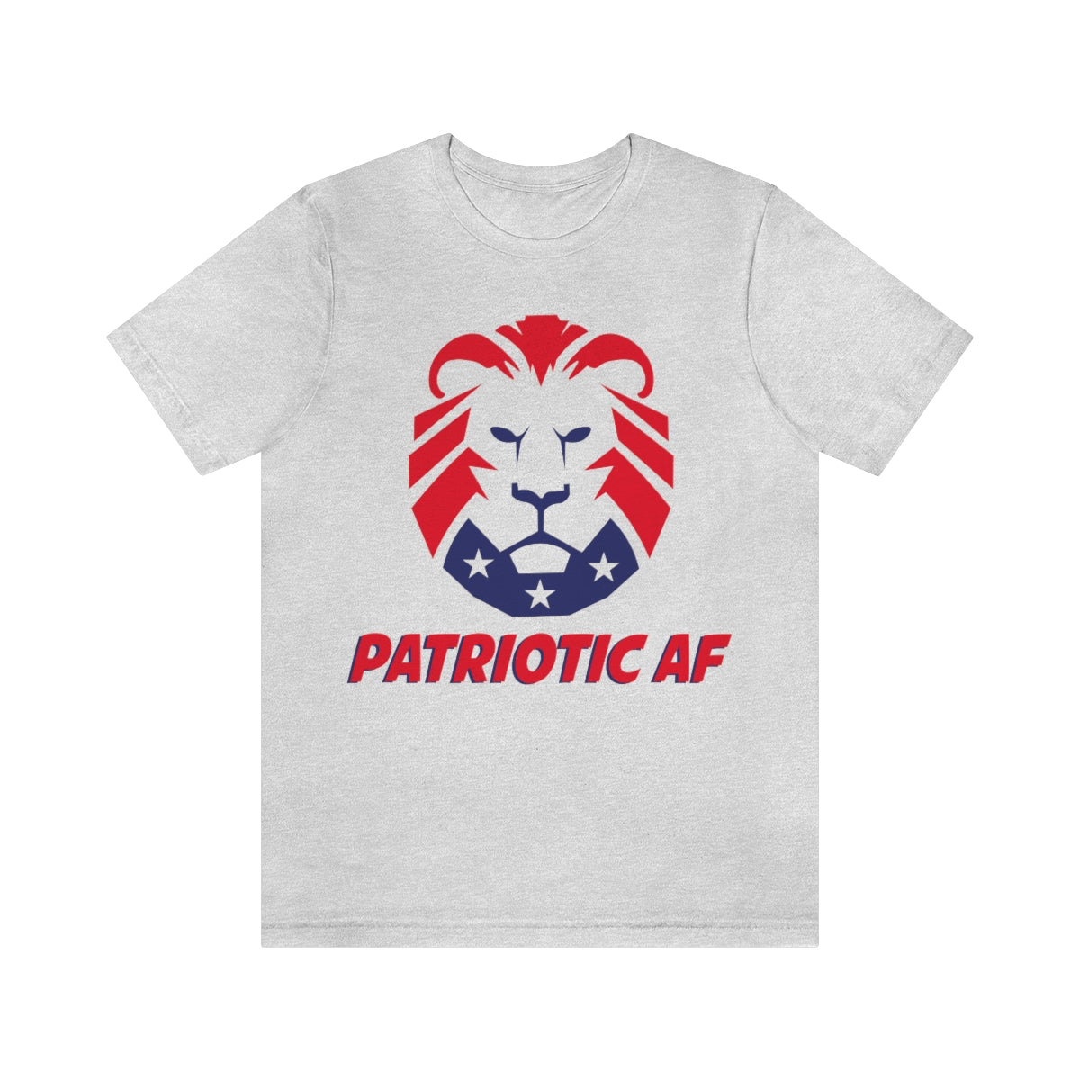 Patriotic AF with MAGA Lion | Mens/Unisex Short Sleeve T-Shirt - Rise of The New Media