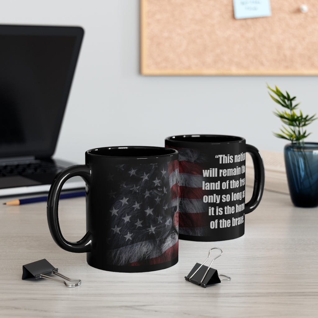 Land of the Free | 11oz Black Mug - Rise of The New Media
