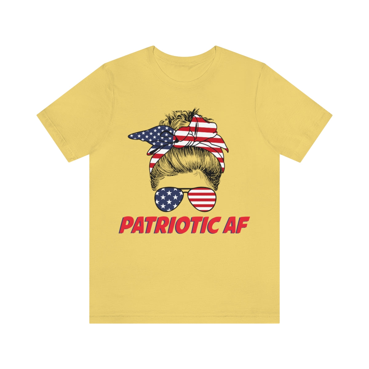 Patriotic AF with USA Mom | Mens/Unisex Short Sleeve T-Shirt - Rise of The New Media