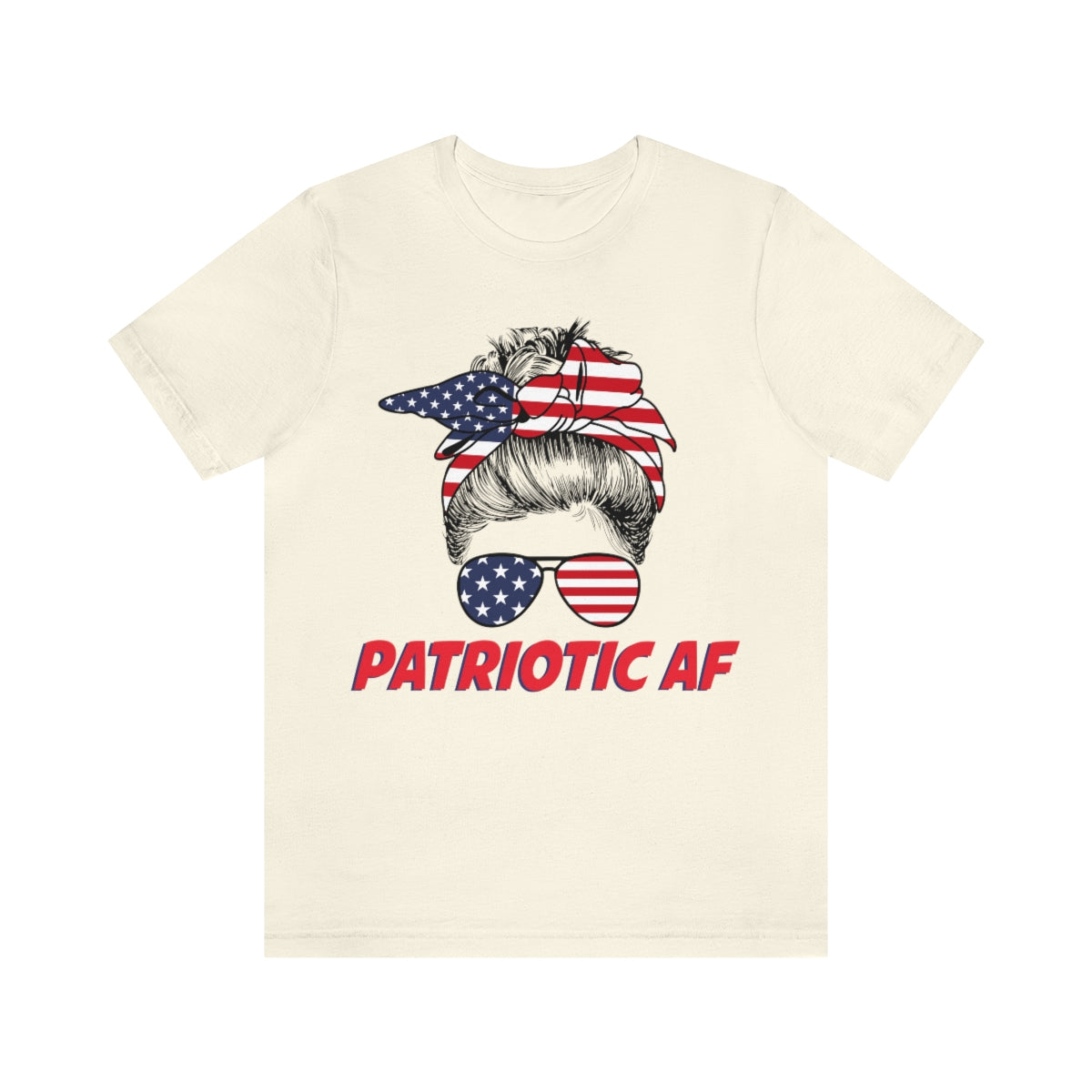 Patriotic AF with USA Mom | Mens/Unisex Short Sleeve T-Shirt - Rise of The New Media
