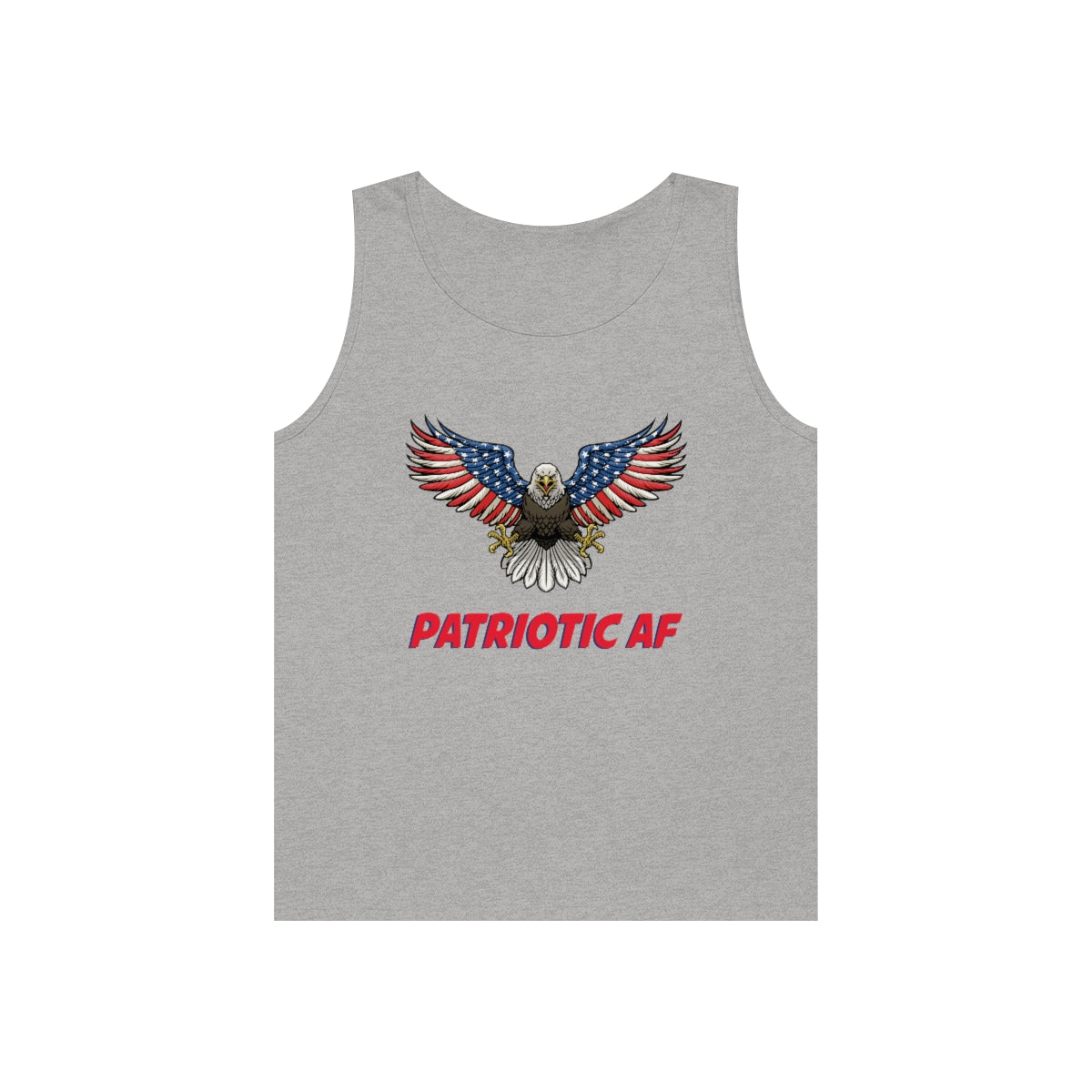 Patriotic AF with American Eagle 2 | Men's Heavy Cotton Tank Top - Rise of The New Media