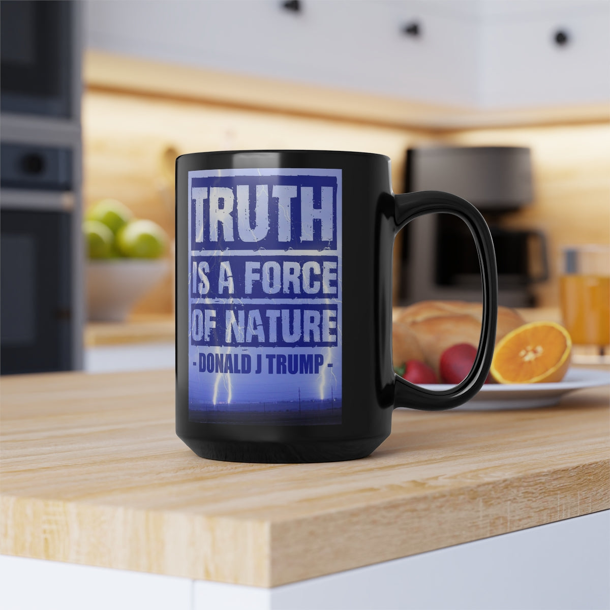 Truth Is A Force Of Nature | 15oz Black Mug - Rise of The New Media