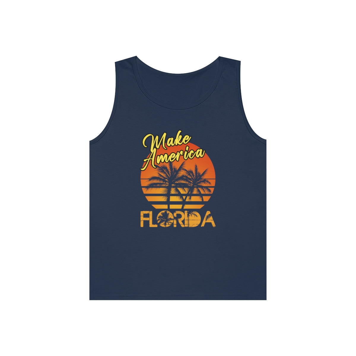 Make America Florida | Men's Heavy Cotton Tank Top - Rise of The New Media