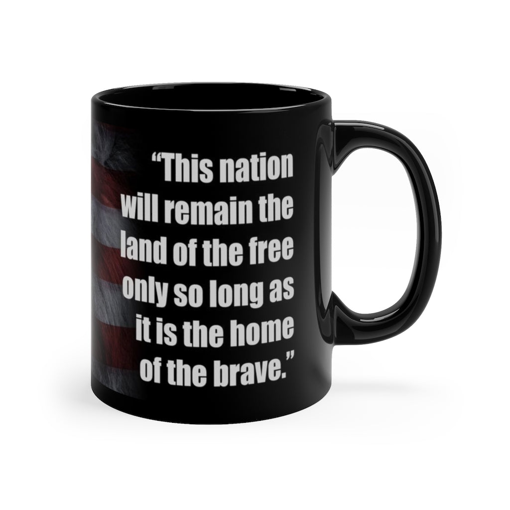 Land of the Free | 11oz Black Mug - Rise of The New Media