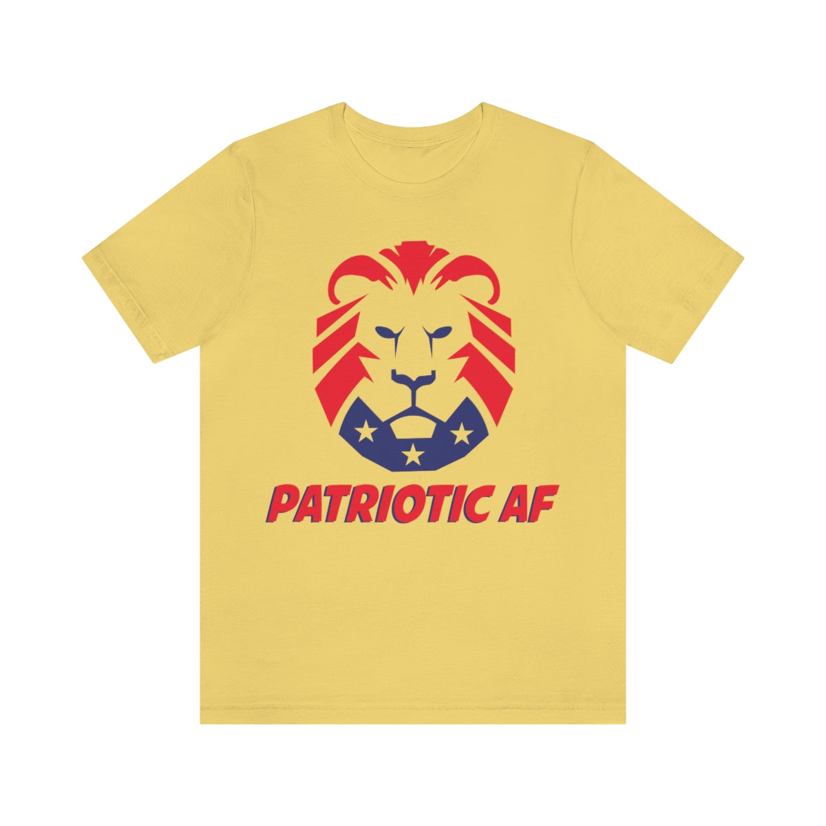Patriotic AF with MAGA Lion | Mens/Unisex Short Sleeve T-Shirt - Rise of The New Media
