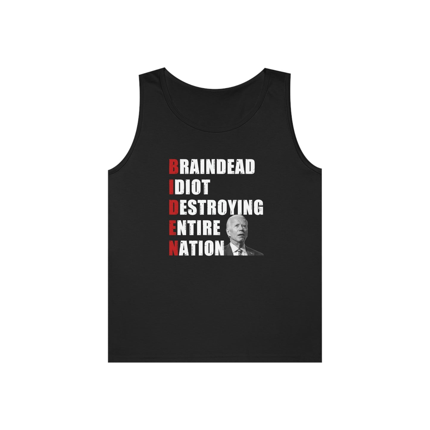 Braindead Idiot Destroying Entire Nation | Men's Heavy Cotton Tank Top