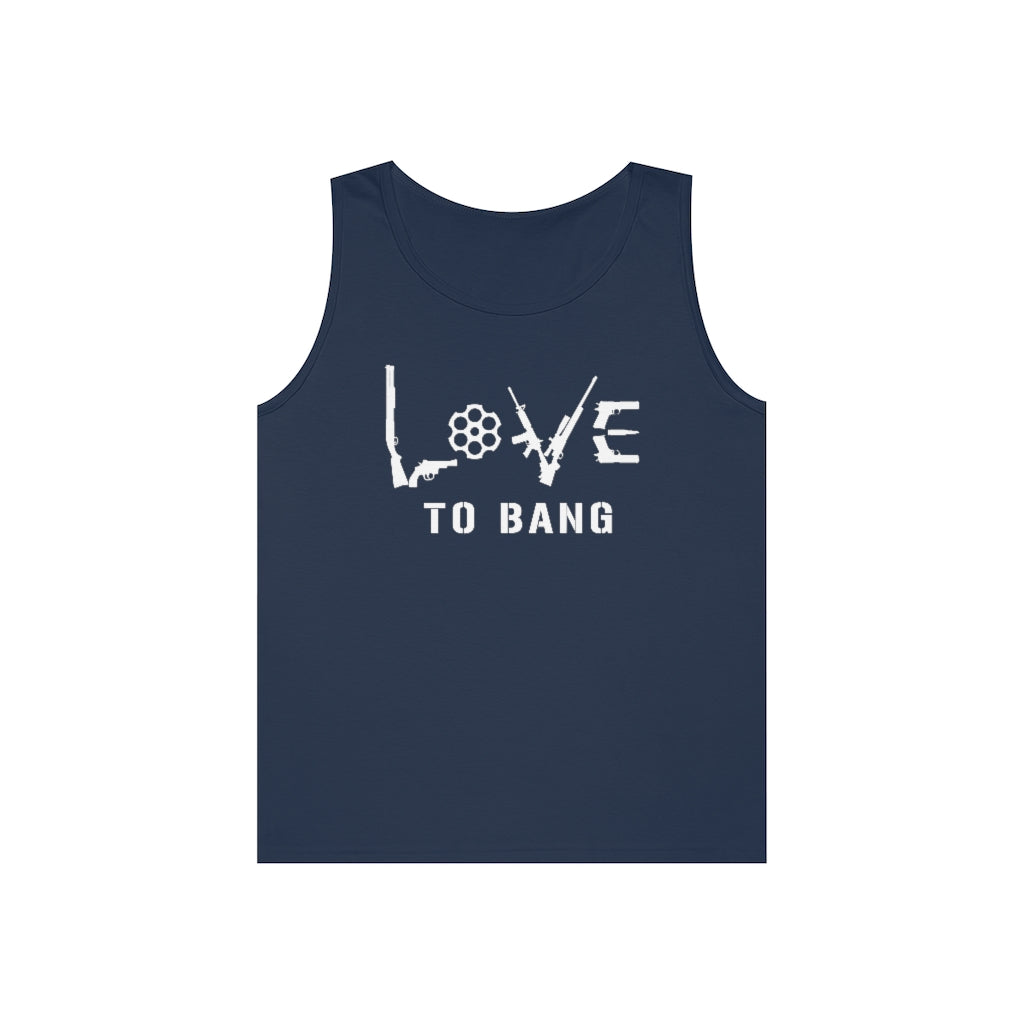 Love To Bang | Men's Heavy Cotton Tank Top - Rise of The New Media