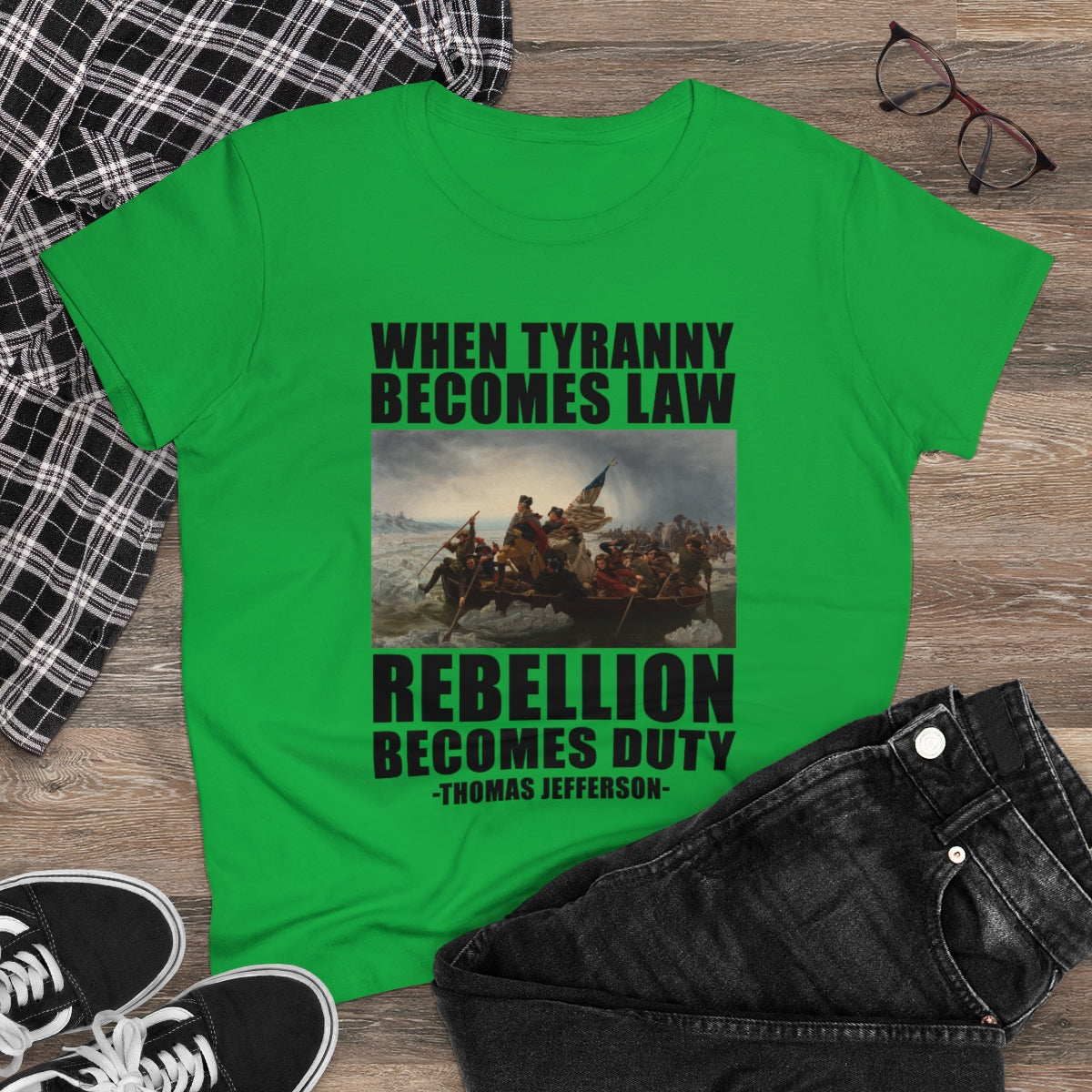 When Tyranny Becomes Law... | Women's Cotton Tee - Rise of The New Media