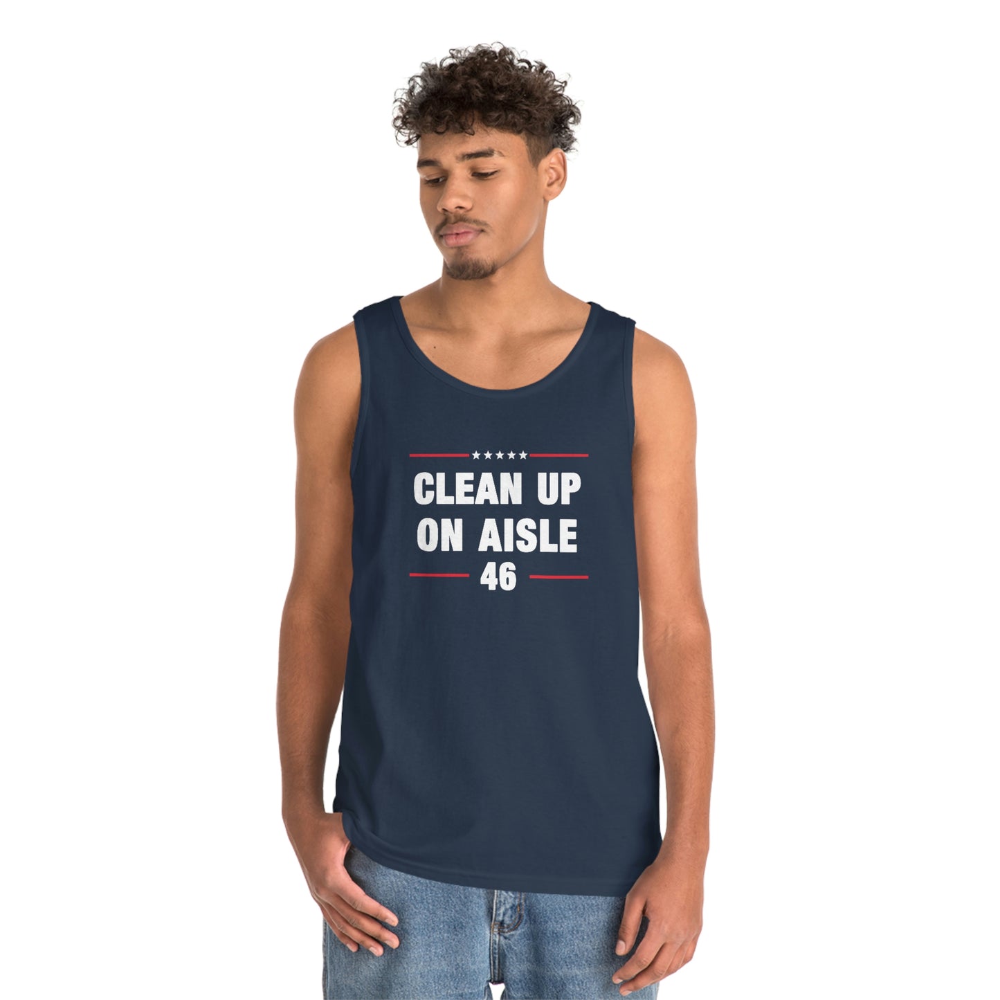Clean Up on Aisle 46 | Men's Heavy Cotton Tank Top