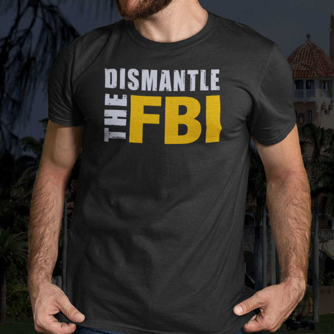 Dismantle The FBI | Mens/Unisex Short Sleeve T-Shirt - Rise of The New Media